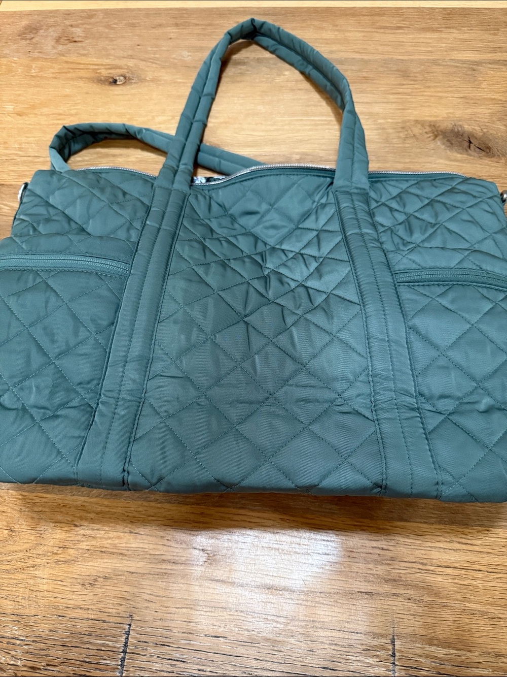 Vera Bradley Quilted Performance Twill Tote/Travel Bag - Olive Leaf - Picture 4 of 9